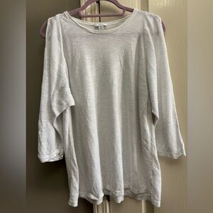 Women’s J.Jill linen blend cold shoulder lightweight sweater